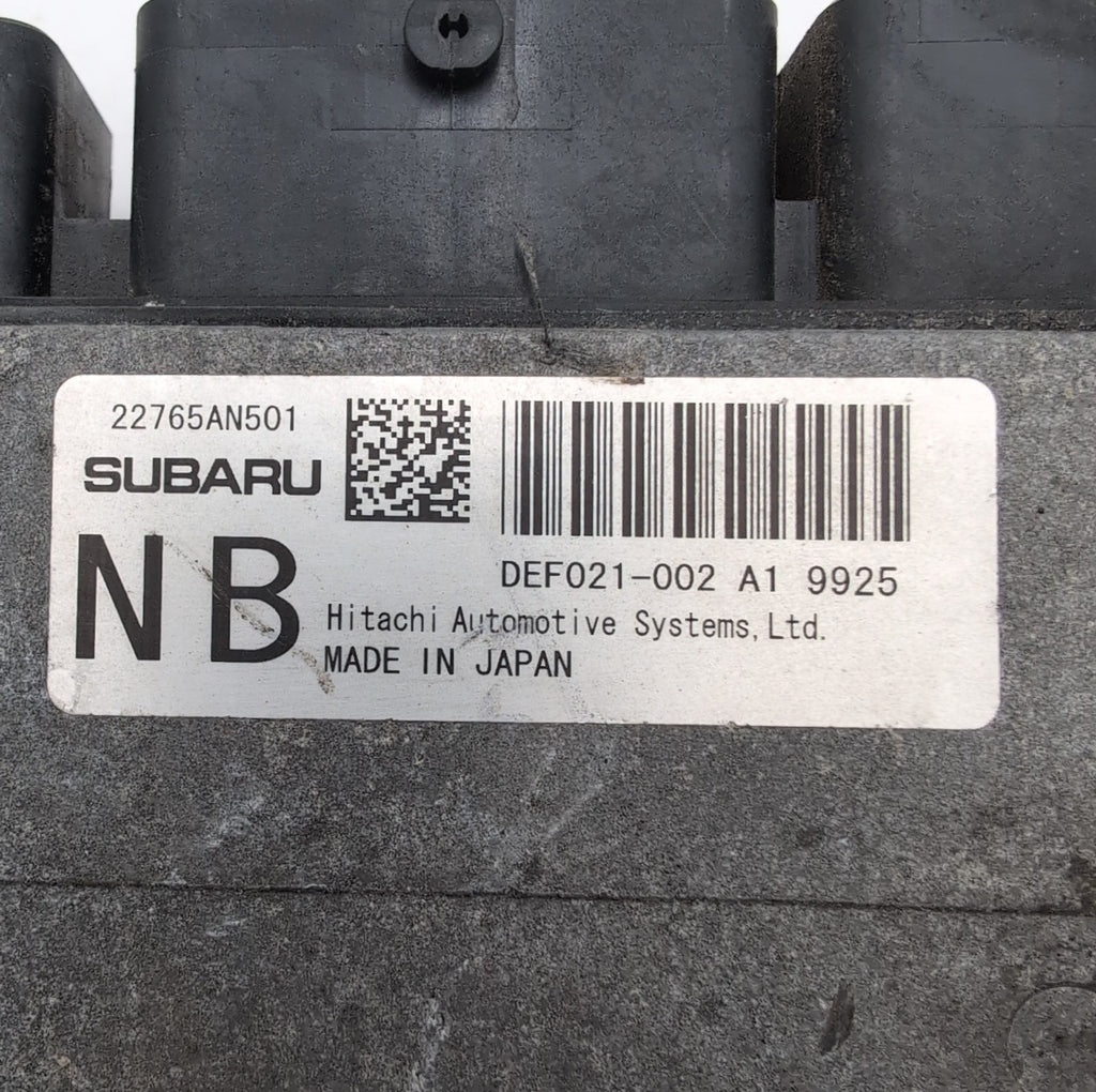 2020 Subaru Ascent 2.4L Engine Computer Control Module ECM ECU 22765AN501