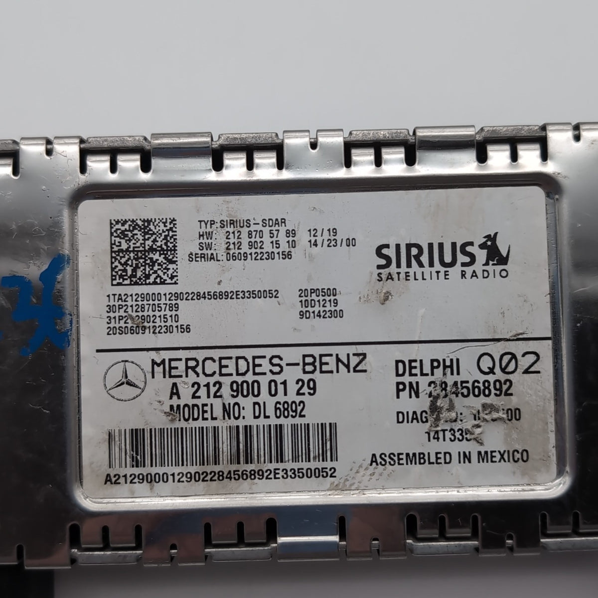 2013- 2016 MERCEDES GL450 E350 SATELLITE RADIO CONTROL MODULE A2129000129