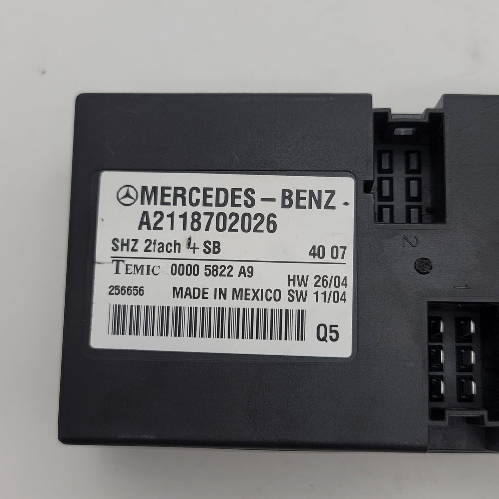 06-13 Mercedes W164 W219 ML63 CLS55 E350 Heated Seat Control Module A2118702026