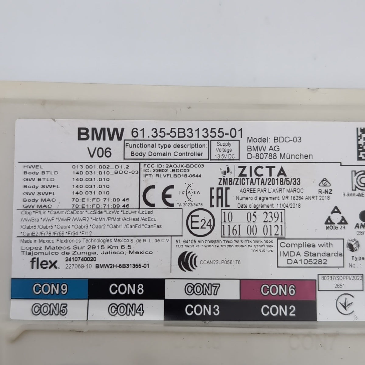 2023 2024 BMW G80 M3 Competition Main Body Domain Control Module BDC OEM 5B31355