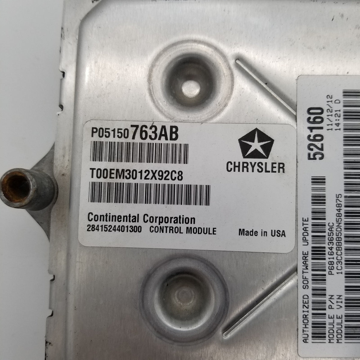 2013 Dodge Avenger Computer Brain Engine Control Module OEM P05150763AB