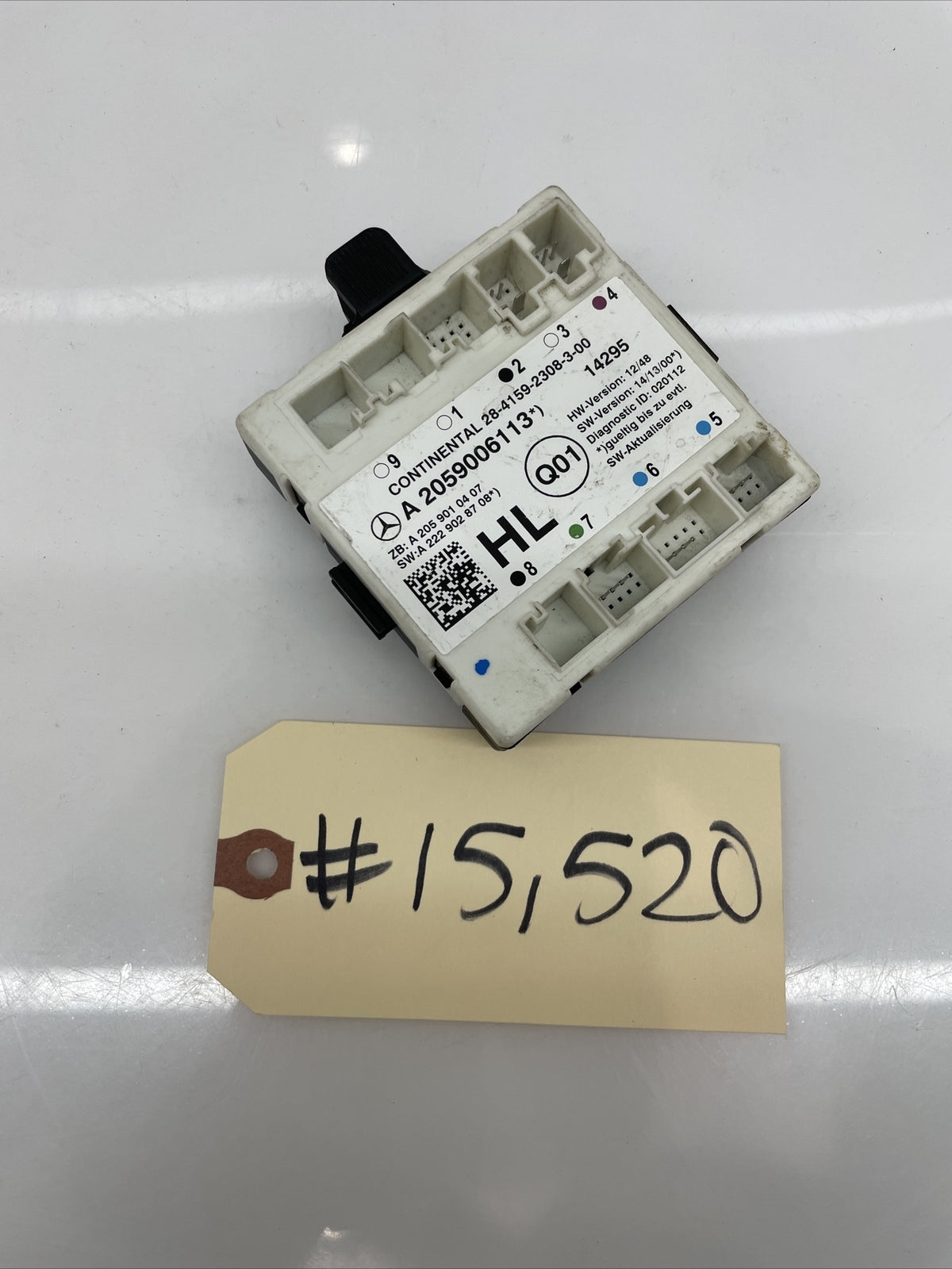 2015 Mercedes C300 W205 Rear Left Door Control Module A2059006113 Oem