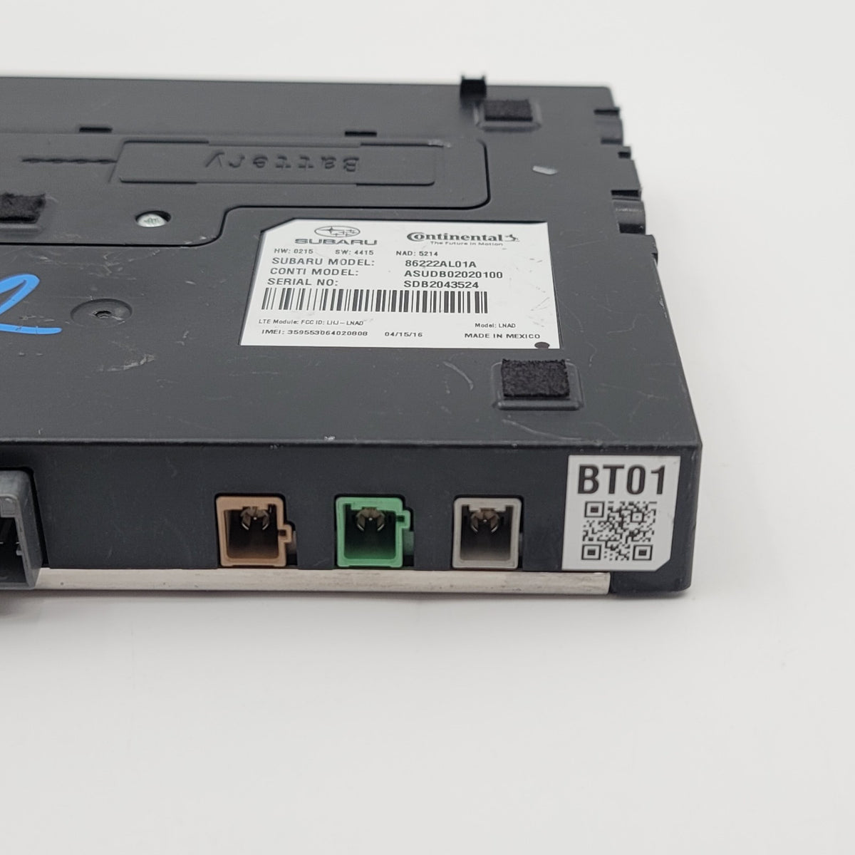 2016 Subaru Outback Legacy Telematics Control Module 86222AL01A