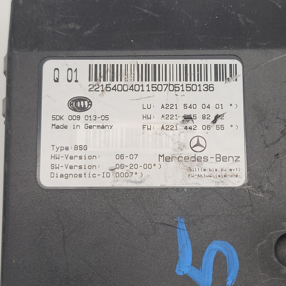 2007-2013 Mercedes W221 S550 CL550 Electric Power Supply Control Fuse Box Module